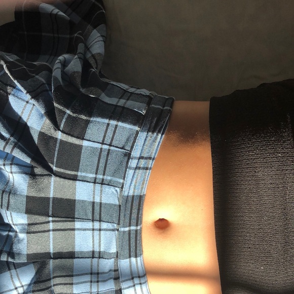 Blue and Black midi skirt - Picture 3 of 4